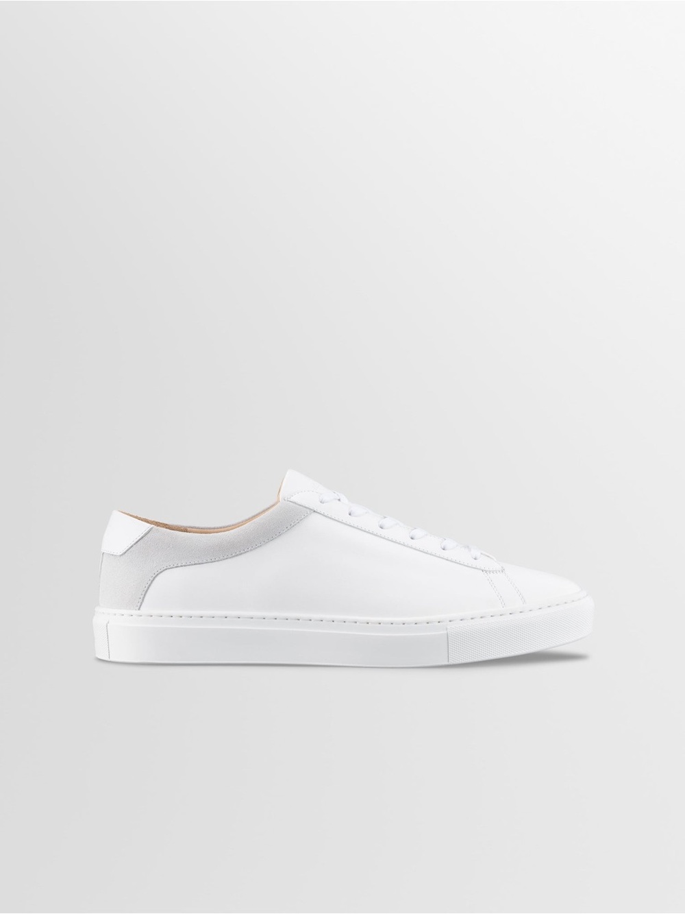 KOIO Men’s Capri Perla Calf Leather Suede Sneakers Light Gray/White US 16/EU 49